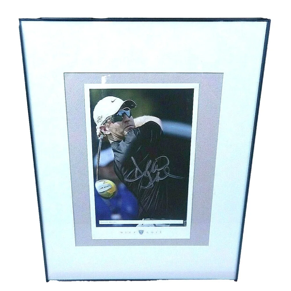 Signed David Duval Golfer Autographed Framed Matted Photo Nike PGA Champion VTG